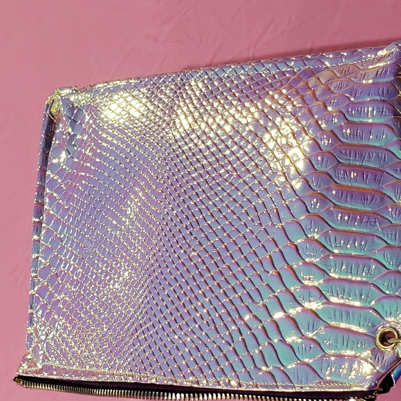 Holographic Mermaid Purple Satin Lined Clutch - Picture 3 of 3